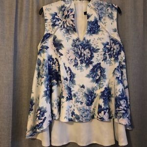 High/ low floral top